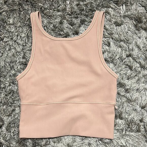 Lululemon Pink Ribbed Top size 2 - Picture 1 of 5